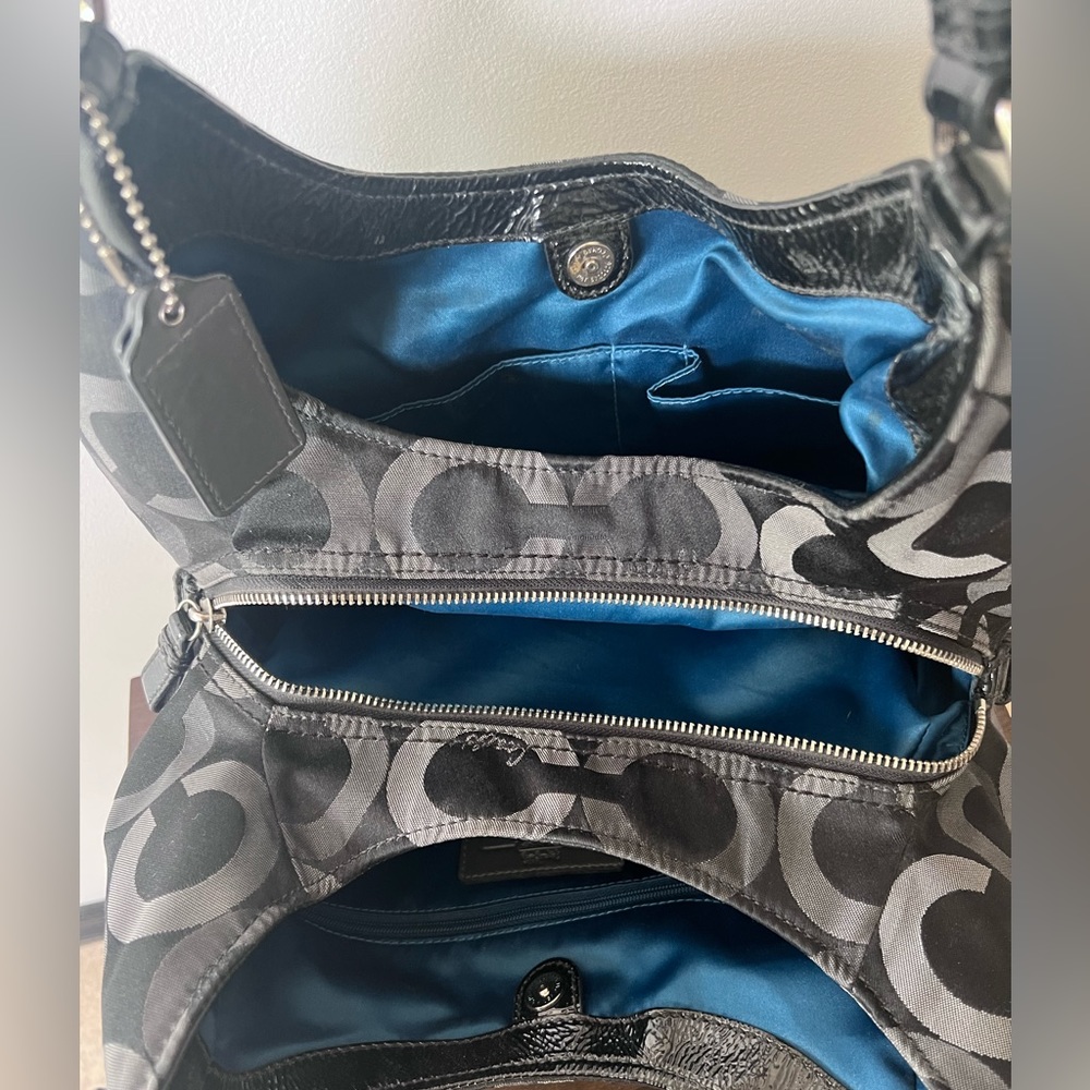 Coach Madison Collection Op Art Signature Maggie Tote - Gem